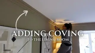 LIVING ROOM MAKEOVER | installing coving