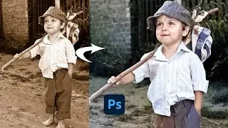 How to Repair and Colorize Old Photos Neural Filters  (Adobe Photoshop 2023 Tutorial)