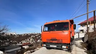 Не легкий заезд на объект на КамАЗ 65115