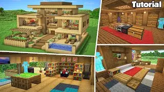 Minecraft: Survival House #3 Interior Tutorial - How to Build - 💡Material List in Description!