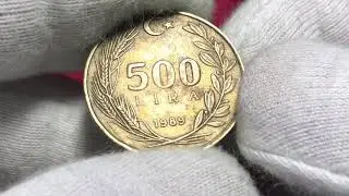 1989 Turkey coin 500 Lira