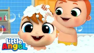 Bubble Bath Song | Little Angel Kids Songs & Nursery Rhymes