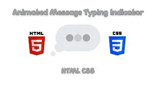 Animated Message Typing Indicator - HTML CSS - No JavaScript