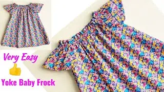 Yoke Baby Frock Cutting and stitching | Baby Frock cutting and stitching