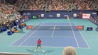 Jannik Sinner vs Grigor Dimitrov Miami Court Level View 3R Highlights [4K 60fps]