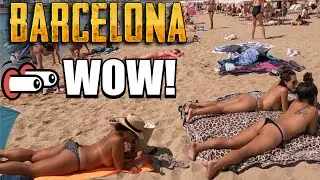 ❤️4K Barcelona (Spain)👙 🌊Beach🏖🚶‍♂️Walk |The Best beach.