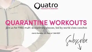 Quatro’s Quarantine Workout with Ioana Popova, join us for an exclusive ballet & balance class.