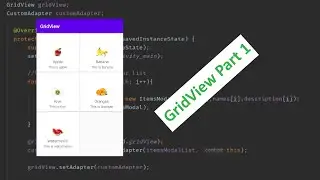 Android GridView With Search Filter and OnClickListner  - Part 1 || Gridview with Image and Text