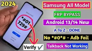 Samsung Frp Bypass Android 13/14 TalkBack Not Working || Samsung A12, A03, A13, A14, A15 Frp Unlock