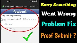 HOW TO SOLVE SORRY SOMETHING WENT WRONG PROBLEM ON FACEBOOK | FIX SORRY SOMETHING WENT WRONG PROBLEM