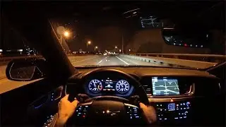 2018 Genesis G80 3.3T Sport RWD - POV Night Driving Impressions (Binaural Audio)