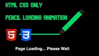 Pencil Loading Animation - HTML CSS - No JavaScript