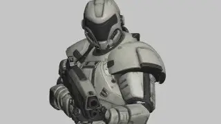 Armored Soldier Character Rig for 3DMax | Sci-fi 3DMax Character Rig