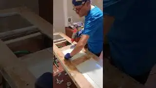 Removing old paint with a heat gun 