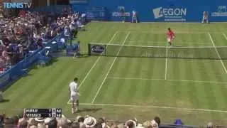 Andy Murray Backhand Winner Gets By Verdasco - London Queens Club