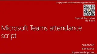 Microsoft Teams attendance script