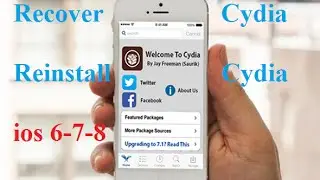 How to install Cydia manually, if you deleted it by mistake