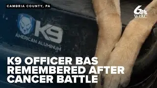 K9 officer Bas honored with ceremony after passing due to blood cancer-related health issues