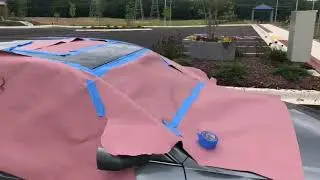 Painting A Car’s Faded, Oxidized Roof Using An Aerosol Spray Paint Kit