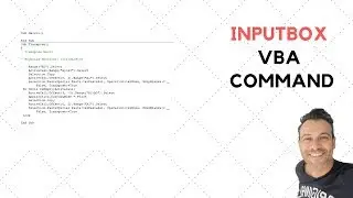Excel Input Box VBA Command