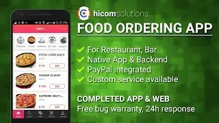 Food ordering android app template, script & source code for sale
