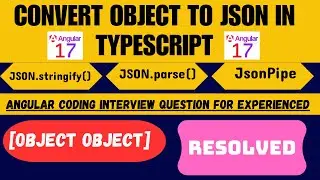 How to use JSON in Angular | TypeScript JSON Stringify  I Parse JSON Data I JSON PIPE l ANGULAR