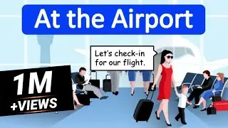 Airport Conversation in English 🛩    Learn through conversation