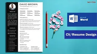 How to Create a Professional CV/RESUME template in Microsoft Word | Tech n Tricks