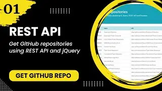 Get GitHub repositories using REST API and jQuery