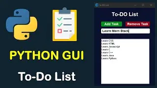 TO DO LIST PYTHON CUSTOMTKINTER GUI PROJECT