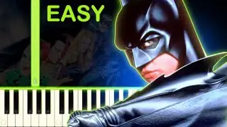 BATMAN FOREVER THEME - EASY Piano Tutorial