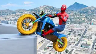 Spiderman Epic Fight, Bike Stunt, Car Crash in GTA 5 - 30 Minutes of the Best Ragdolls #14