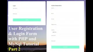 User Registration and Login Form with PHP and MySQL Tutorial 2 - Create Registration Form