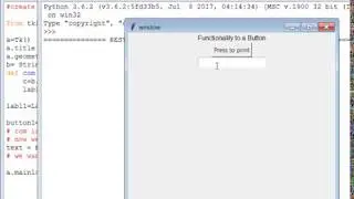 Adding a Text box and a Button printing in Python