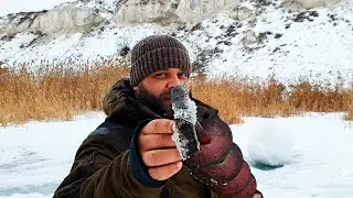 НЕВЕРОЯТНАЯ ЗИМНЯЯ РЫБАЛКА, ледобур кривошлыка в деле, рыбы валом