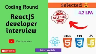 Coding Round react js interview| 