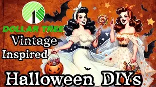 👉Dollar tree vintage inspired Halloween DIYs . Whimsical DIYs & crafts that are cute , not scary 👻