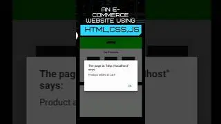 Built an E-COMMERCE website using HTML, CSS,JS|Quick review and walkthrough|#shorts #trending #india