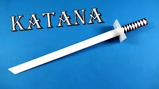 How to make a katana out of paper 🗡 Ninja Weapon - KATANA DIY