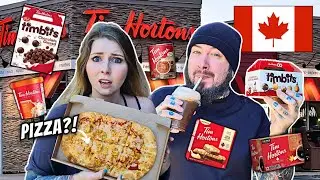 The ULTIMATE Tim Hortons TASTE TEST! 🇨🇦 - Trying Canadian TIM HORTONS with my German girlfriend