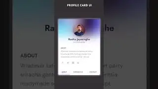 25/100 Html/CSS Animation: Profile Card UI #shorts