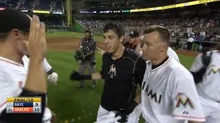 Marlins walk off in 10th on Yelichs single