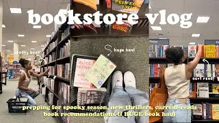 *cozy* fall bookstore vlog🕯️🧸🍂spend the day book shopping at barnes & noble with me + HUGE book haul