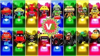 McQueen Head Eater🆚McQueen Epic Eater 🆚McQueen Big Wheel Truck🆚McQueen Eater🎶In Tiles Hop EDM Rush🎯