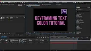 Keyframing Color Text Effect in After Effects CC 2017