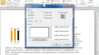Choose a Particular Zoom Setting - Word 2010