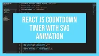 React JS Countdown Timer with SVG Animation