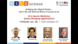 AI in Sports Medicine | AMSSM MSIG Webinar