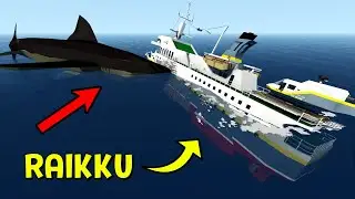 Megalodon and Kraken SINK the MV Raikku ◉ Stormworks: Build and Rescue