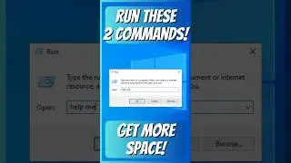 Run these 2 commands! #shorts #speedup #pc